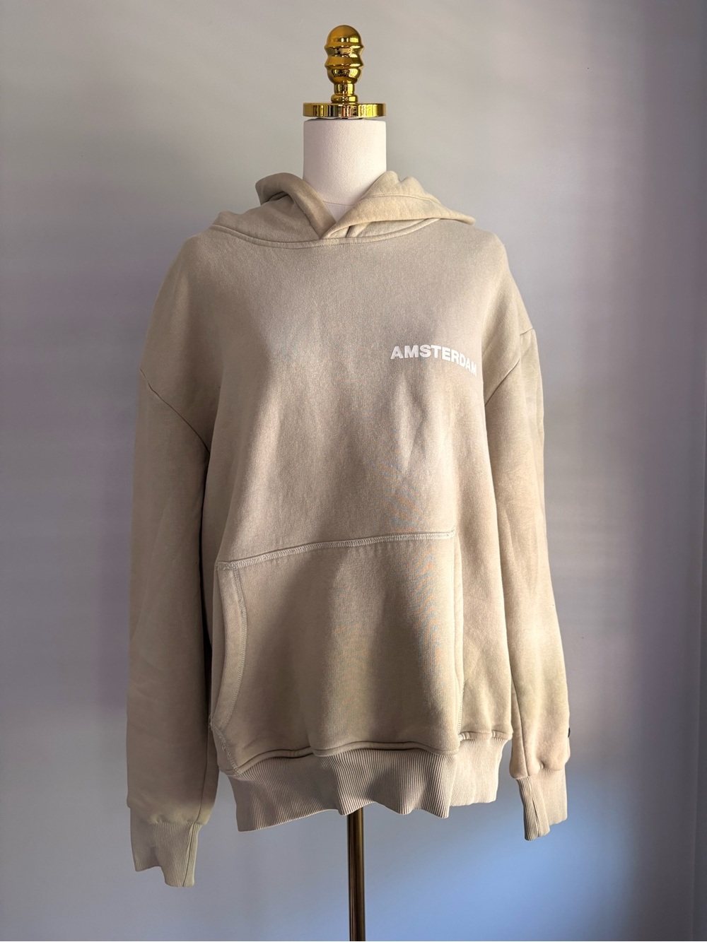 Trust Amsterdam Logo Hooded Sweatshirt - Beige